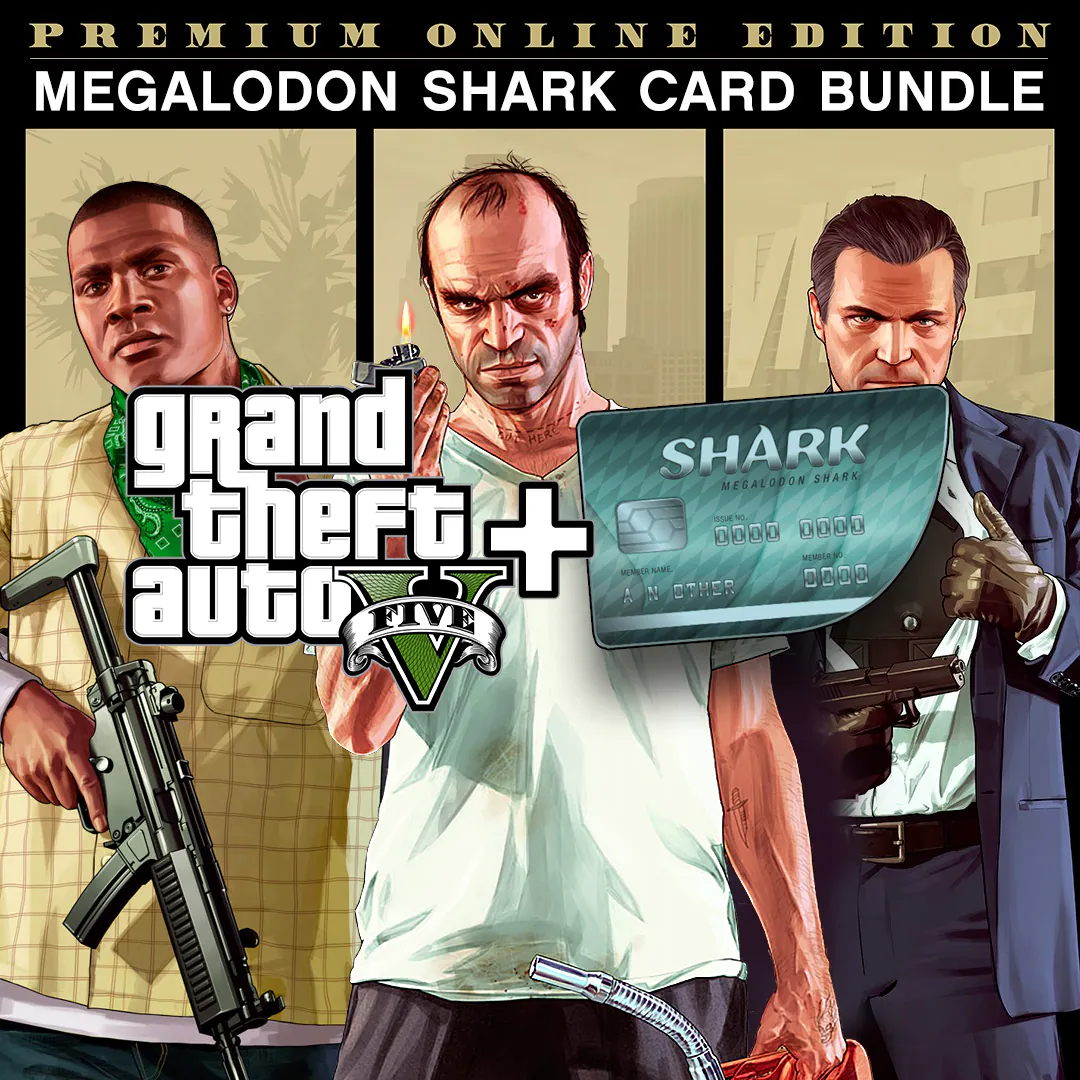 Grand Theft Auto V: Premium Edition & Great White Shark Card Bundle PS4 (Турция)✨