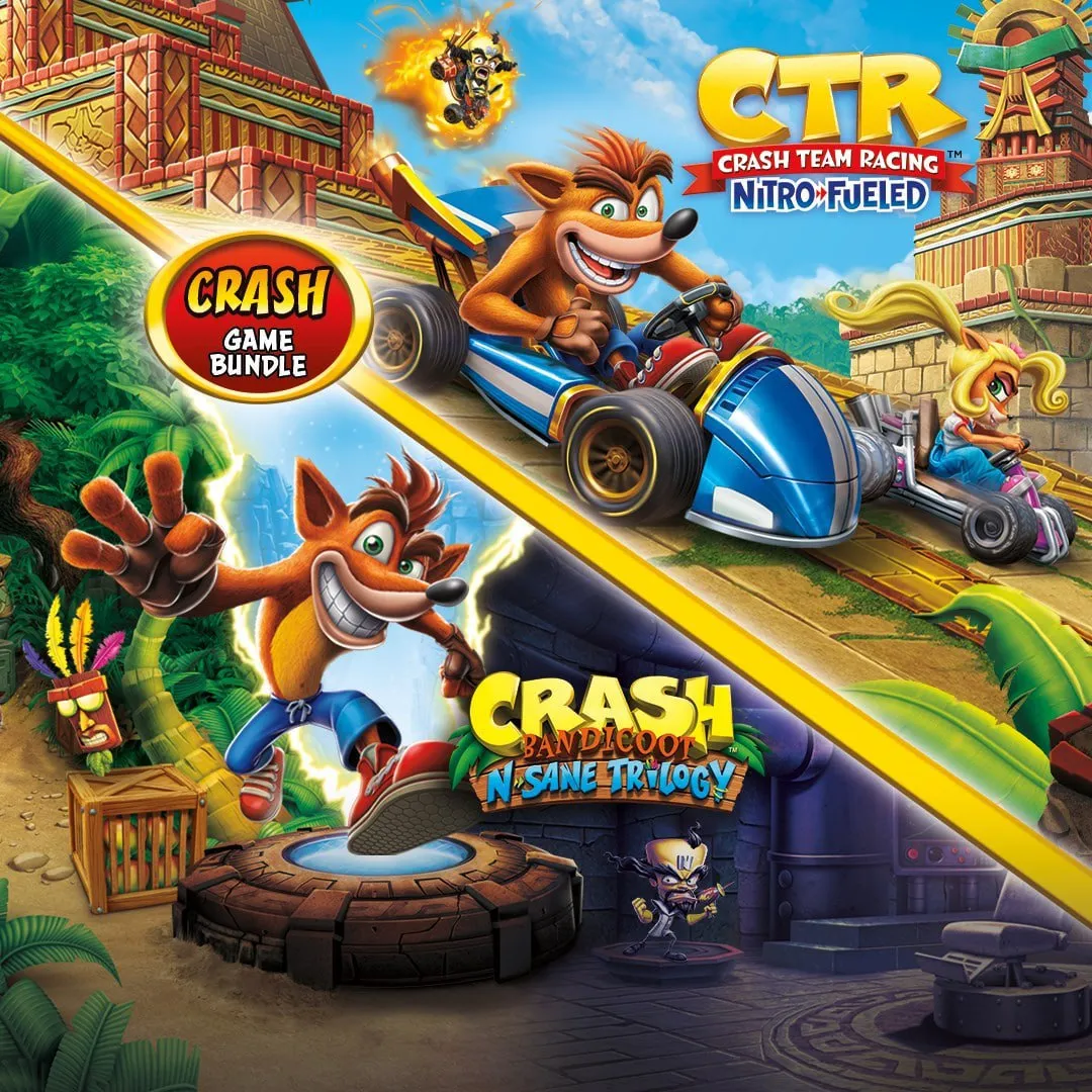 Crash Bandicoot Bundle - N. Sane Trilogy + CTR Nitro-Fueled PlayStation 4 (Турция)