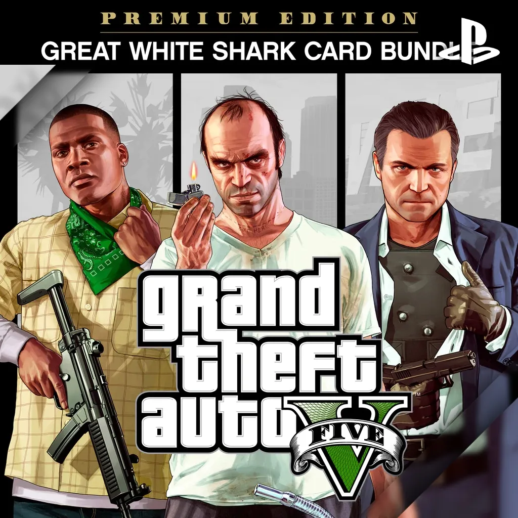 Grand Theft Auto V: Premium Edition & Great White Shark Card Bundle для PS4 (Турция)