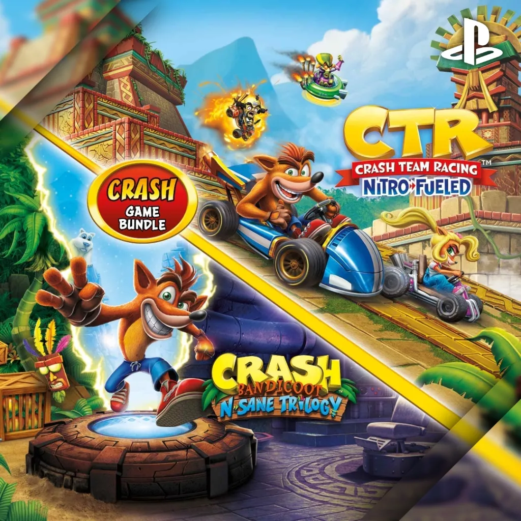 Crash Bandicoot Bundle - N. Sane Trilogy + CTR Nitro-Fueled для PS4 (Турция)