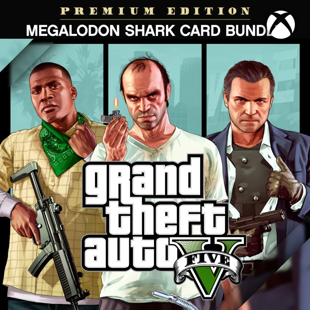 Grand Theft Auto V: Premium Edition & Megalodon Shark Card Bundle для XBOX One и Series X/S