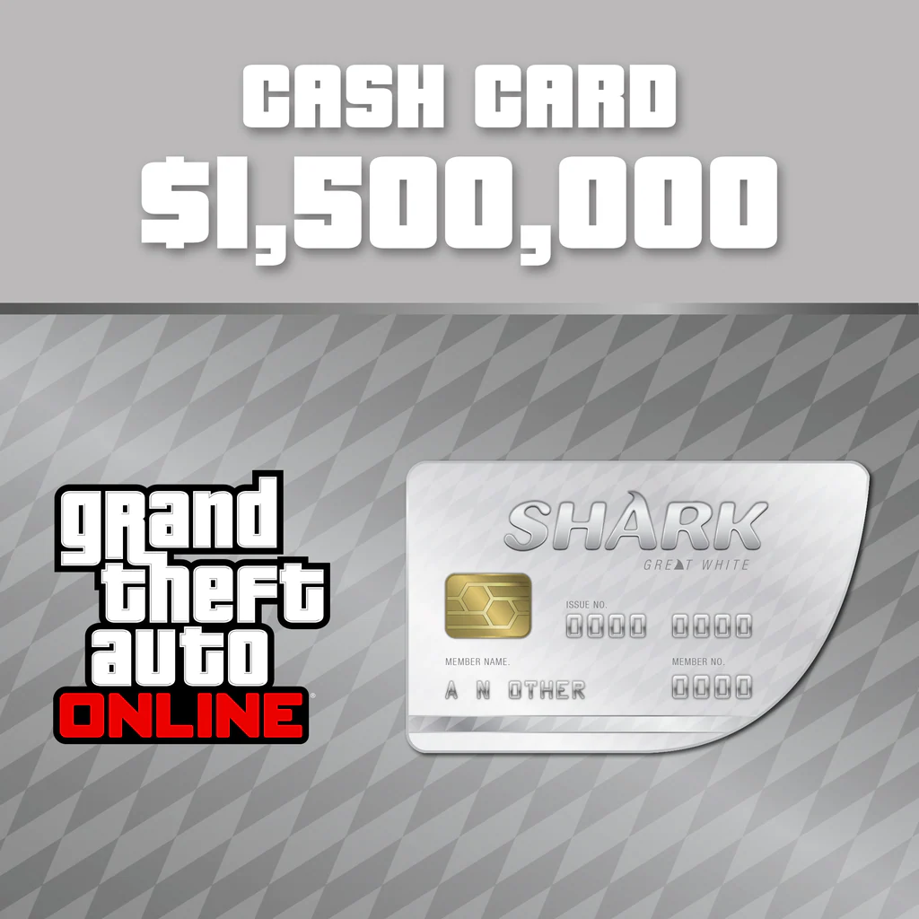 GTA Online: Great White Shark Cash Card для PS5 - $1 500 000