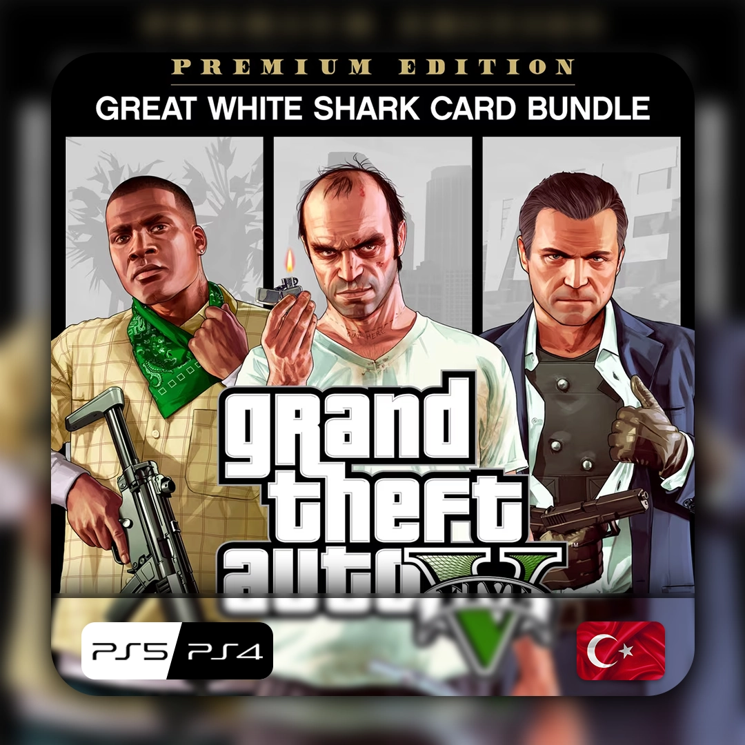 Grand Theft Auto V: Premium Edition & Great White Shark Card Bundle PlayStation Турция