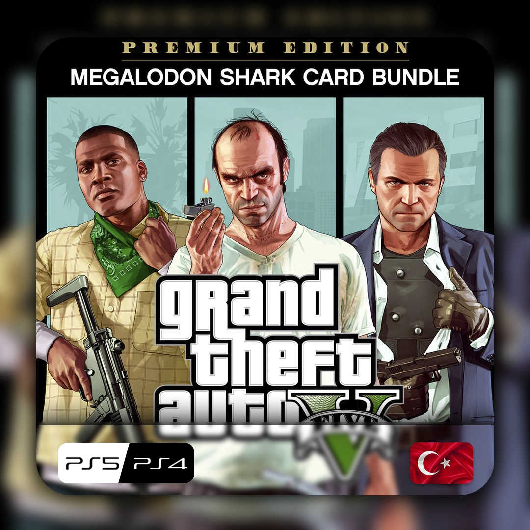 Grand Theft Auto V: Premium Edition & Megalodon Shark Card Bundle PlayStation Турция